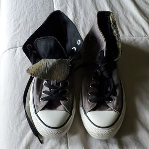 Converse High Tops with Gold Designs